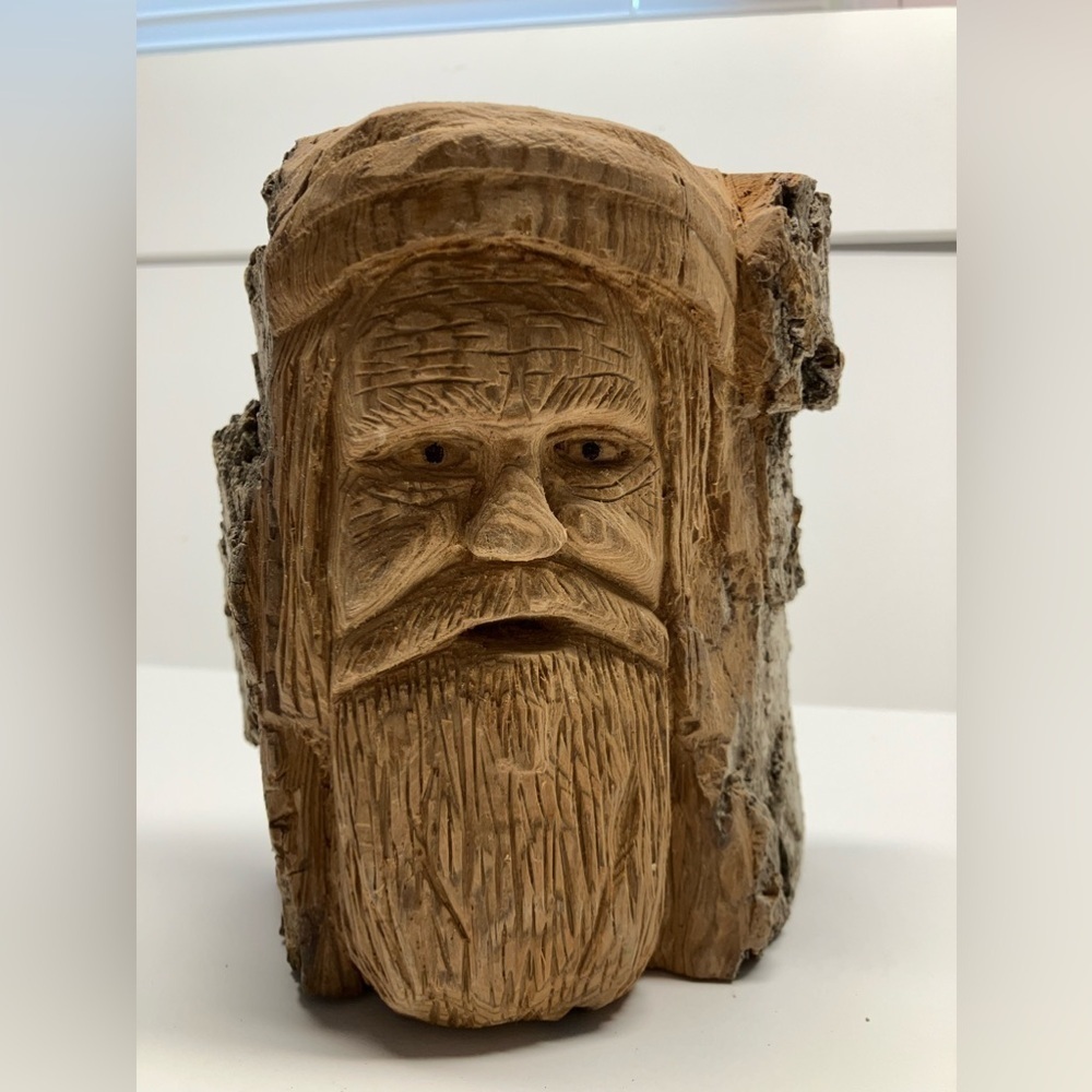 Handmade Wood Carving, Butternut Wood, 6 3/8” x 5” x 2 1/8”